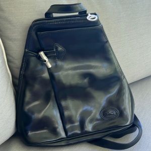 Longchamp leather backpack